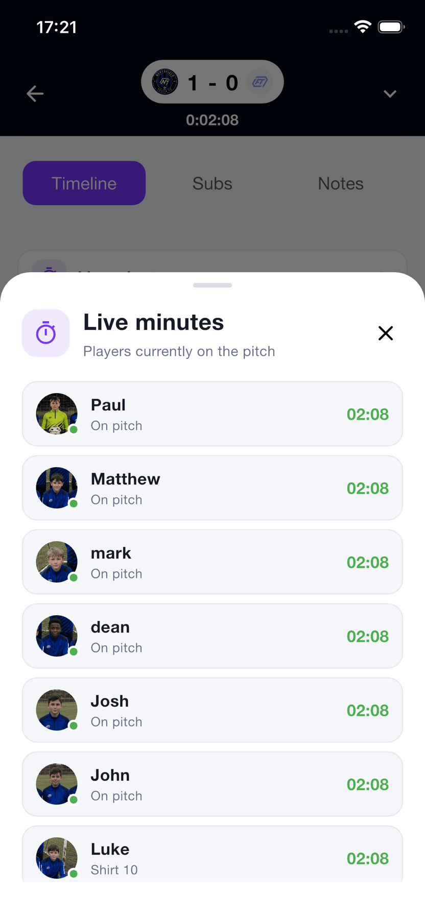 Track playing time