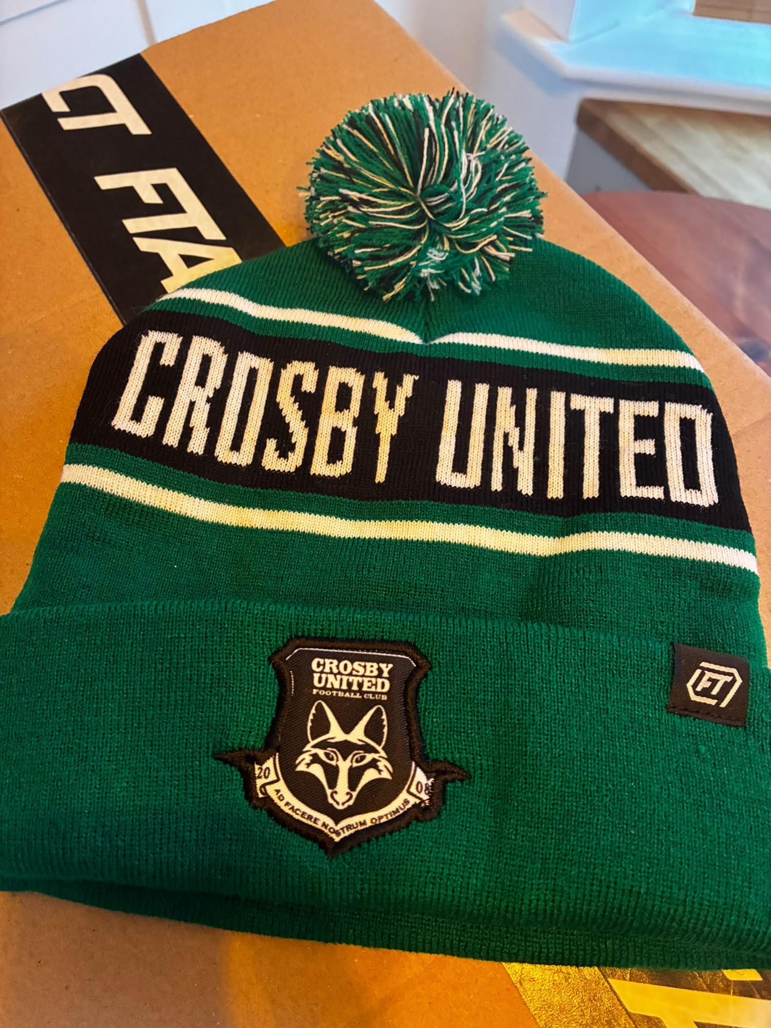 Crosby United custom bobble hat